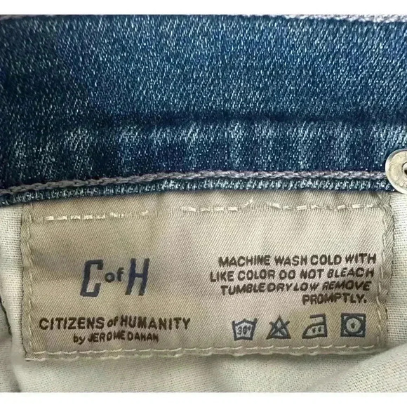 Citizens of Humanity Thompson Medium Rise Cropped Skinny Jeans Size 26 - Picture 9 of 10